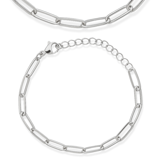 Paperclip Bracelet - White