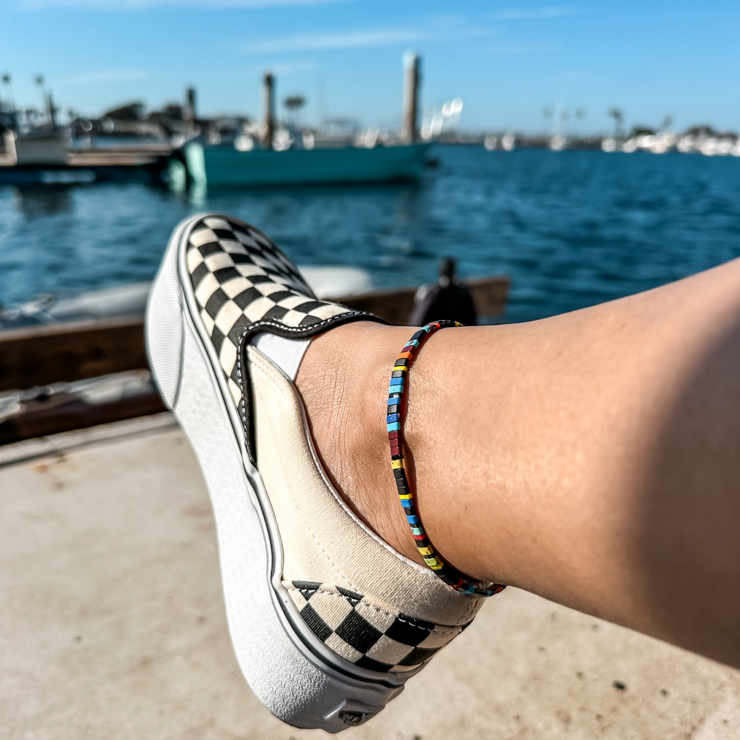 Blacks Beach Stretch Beaded Anklet