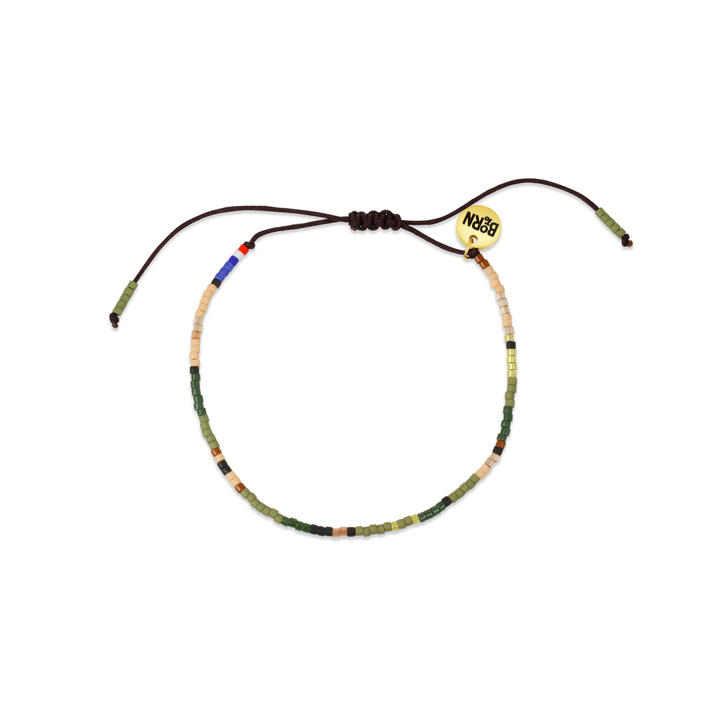 Military Adjustable Beaded Bracelet