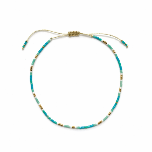 Saltwater Adjustable Beaded Anklet