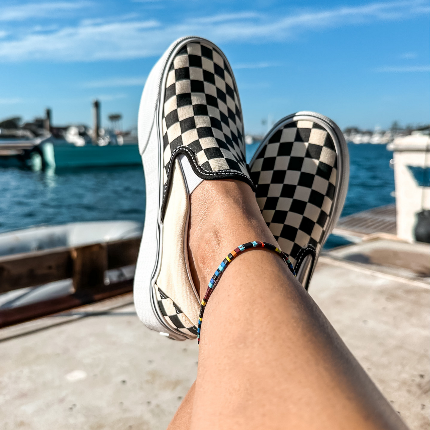 Blacks Beach Stretch Beaded Anklet