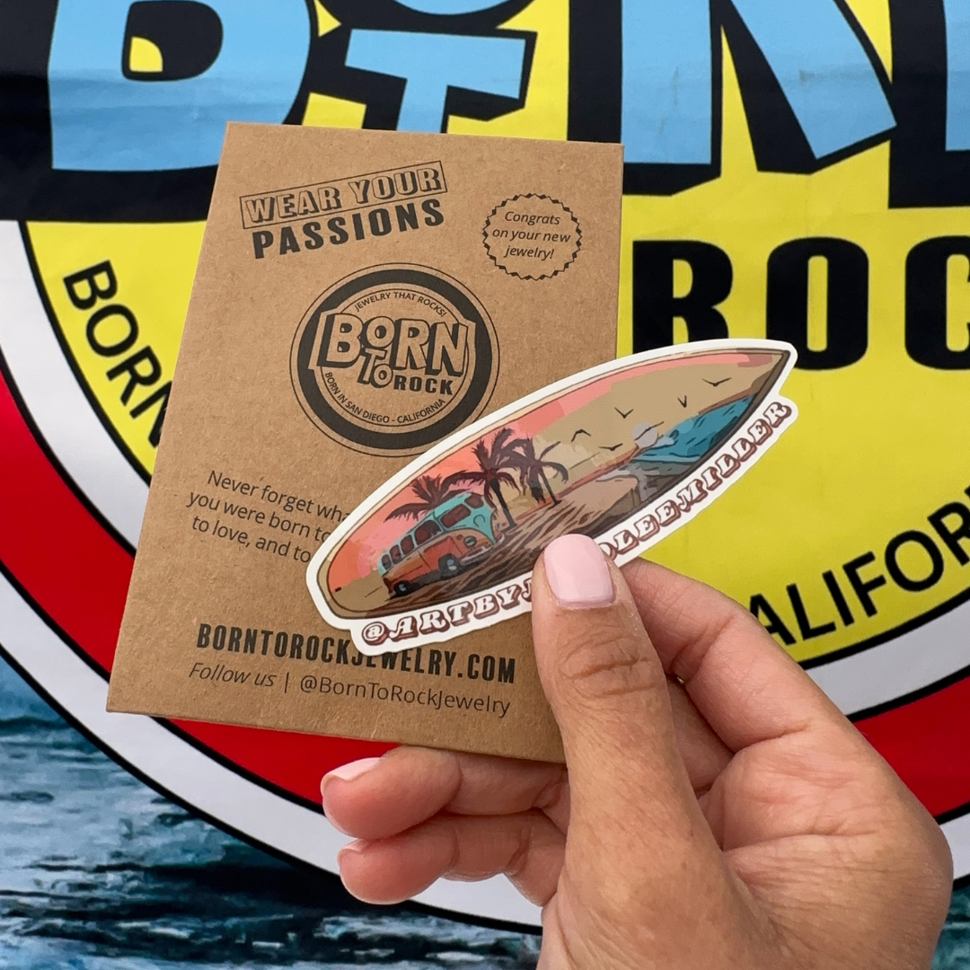 Surfboard Sticker by Nicole Miller