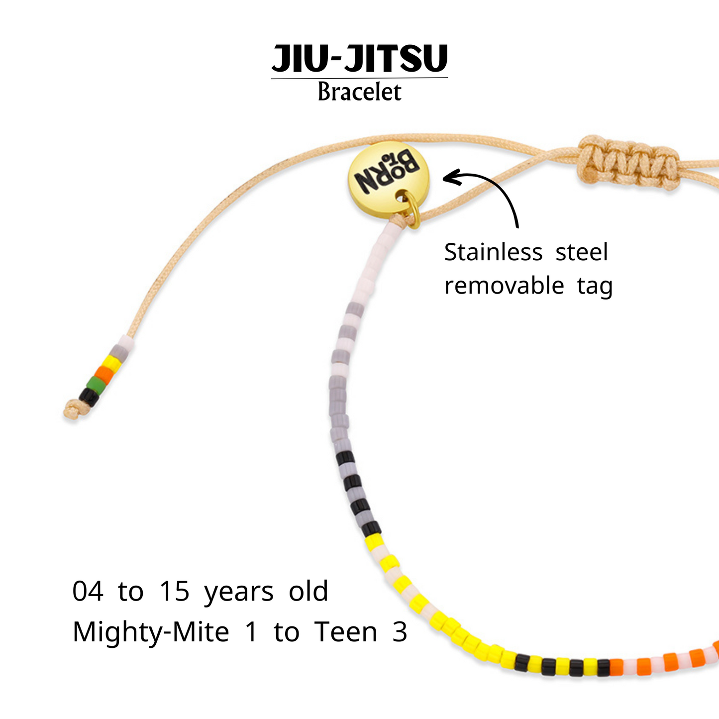 Jiu-Jitsu Kids Belt Rank Bracelet