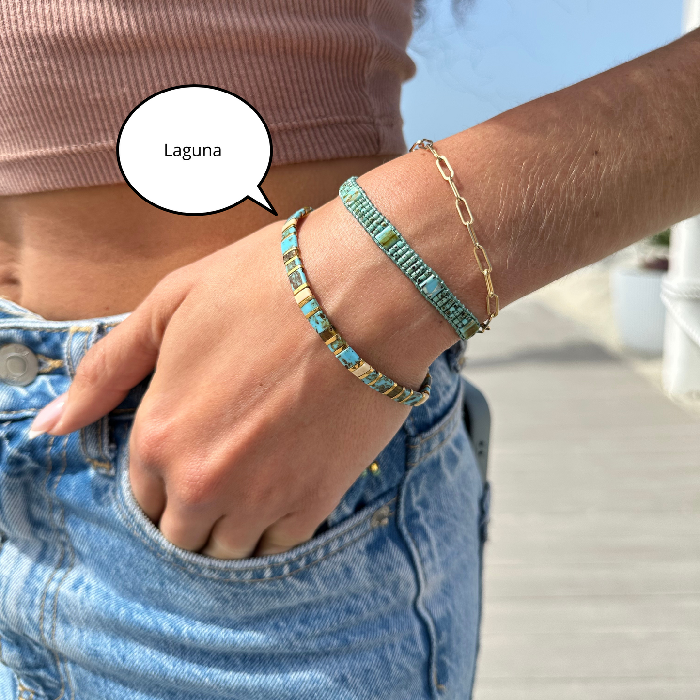 Laguna - stackable stretch bracelet