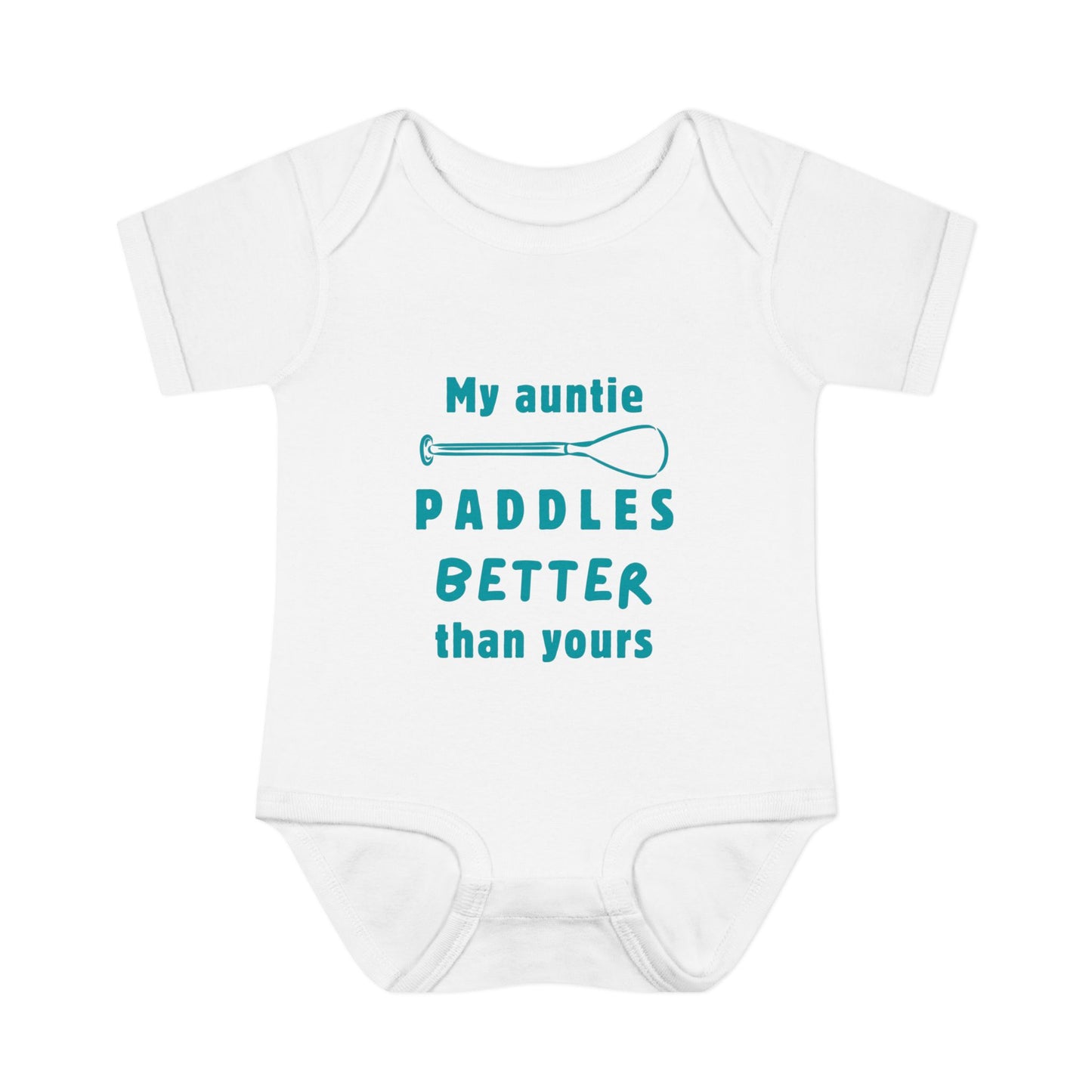 My Auntie Paddles Better Than Yours – Baby Bodysuit (White)