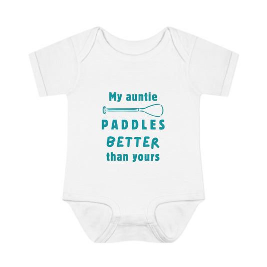 My Auntie Paddles Better Than Yours – Baby Bodysuit (White)