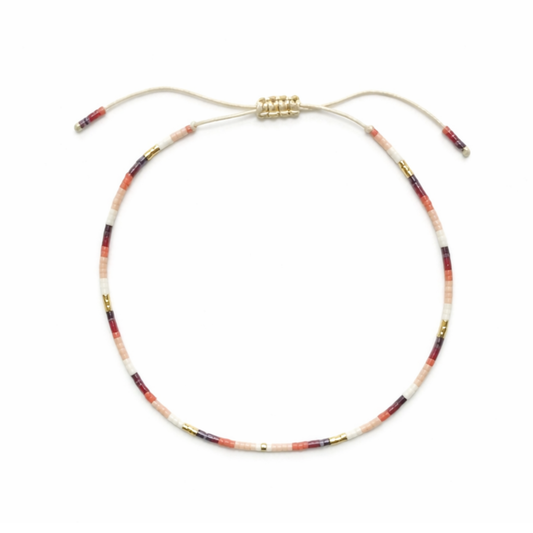 Sandbar Adjustable Beaded Anklet