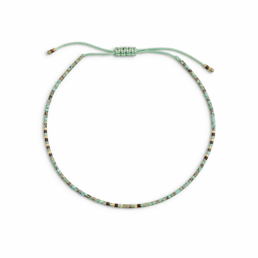 Tidepool Adjustable Beaded Anklet