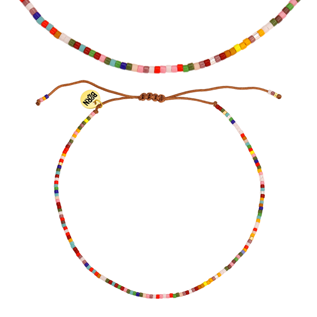 Sprinkles Adjustable Beaded Anklet