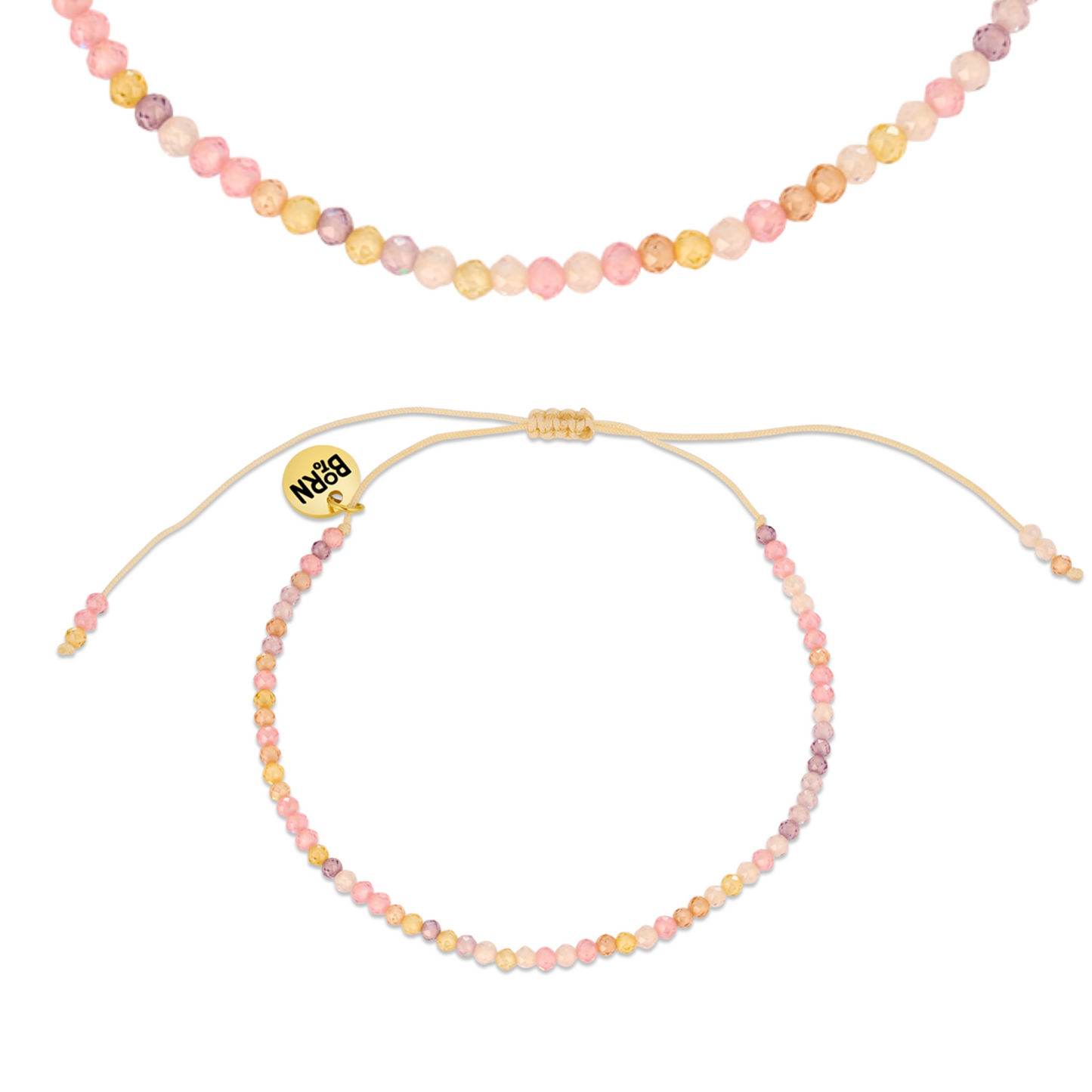 Blush Crystal Beads Bracelet