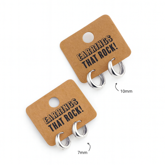 Silver Essential Huggies - 10mm
