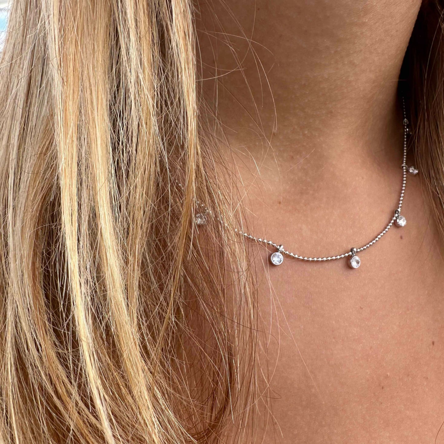 Round Crystals Sprinkles Necklace