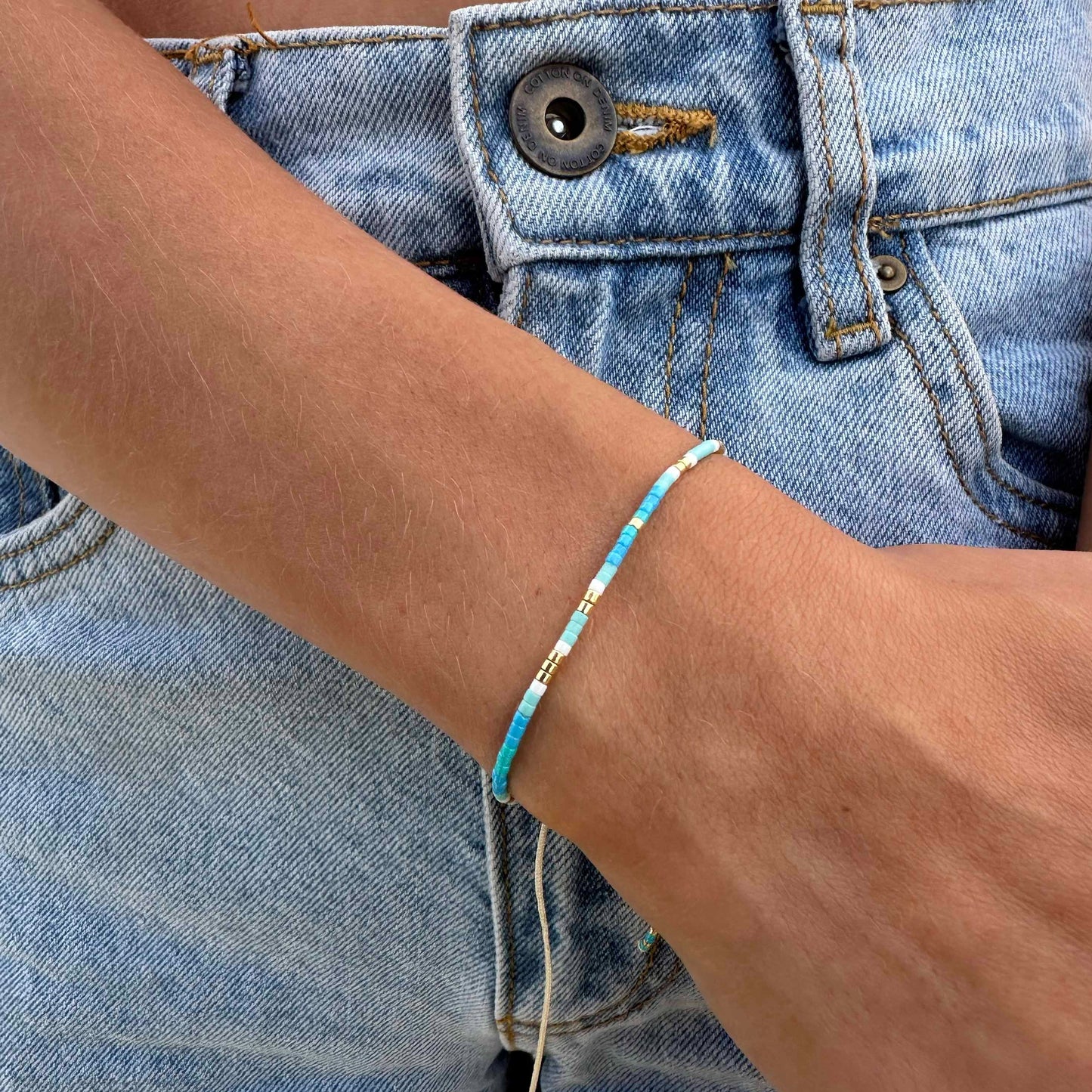 Saltwater Adjustable Beaded Bracelet