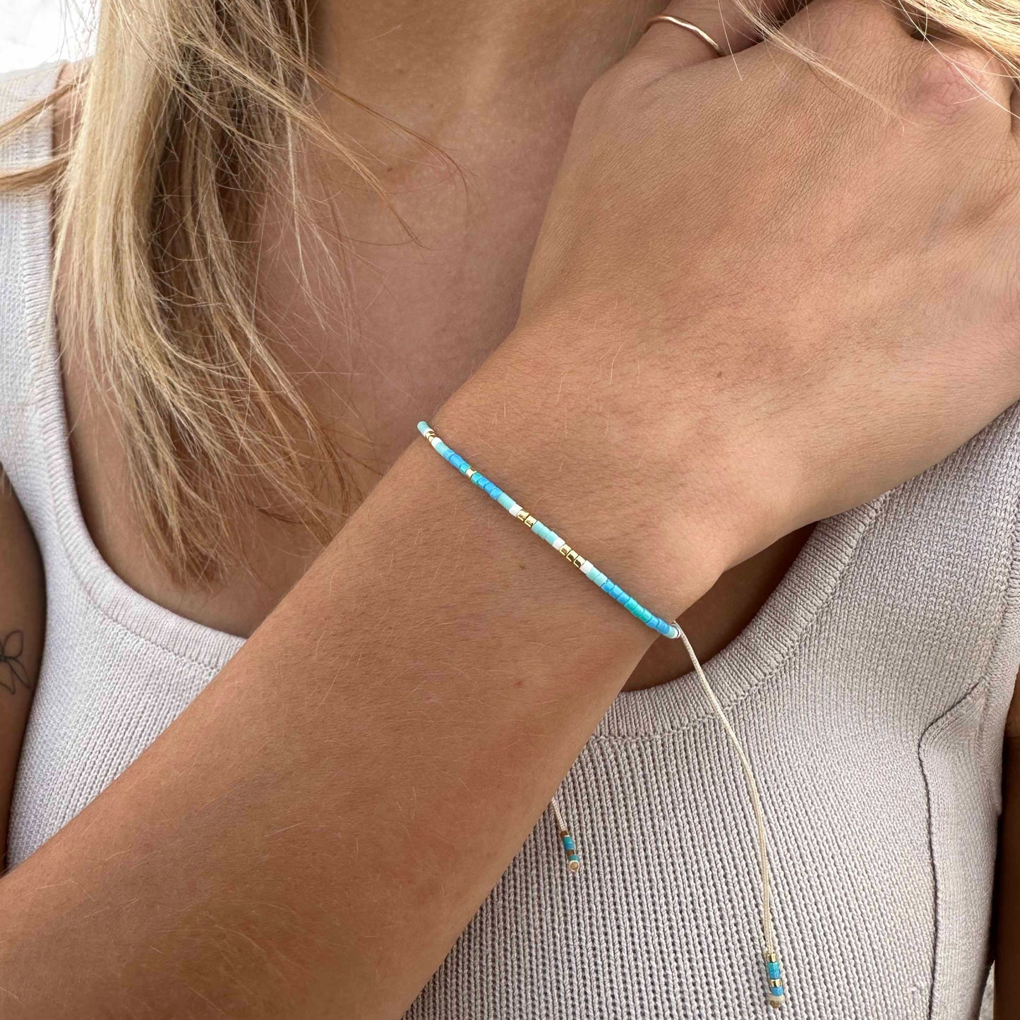 Saltwater Adjustable Beaded Bracelet
