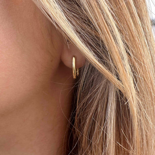 Gold Oval Hoops