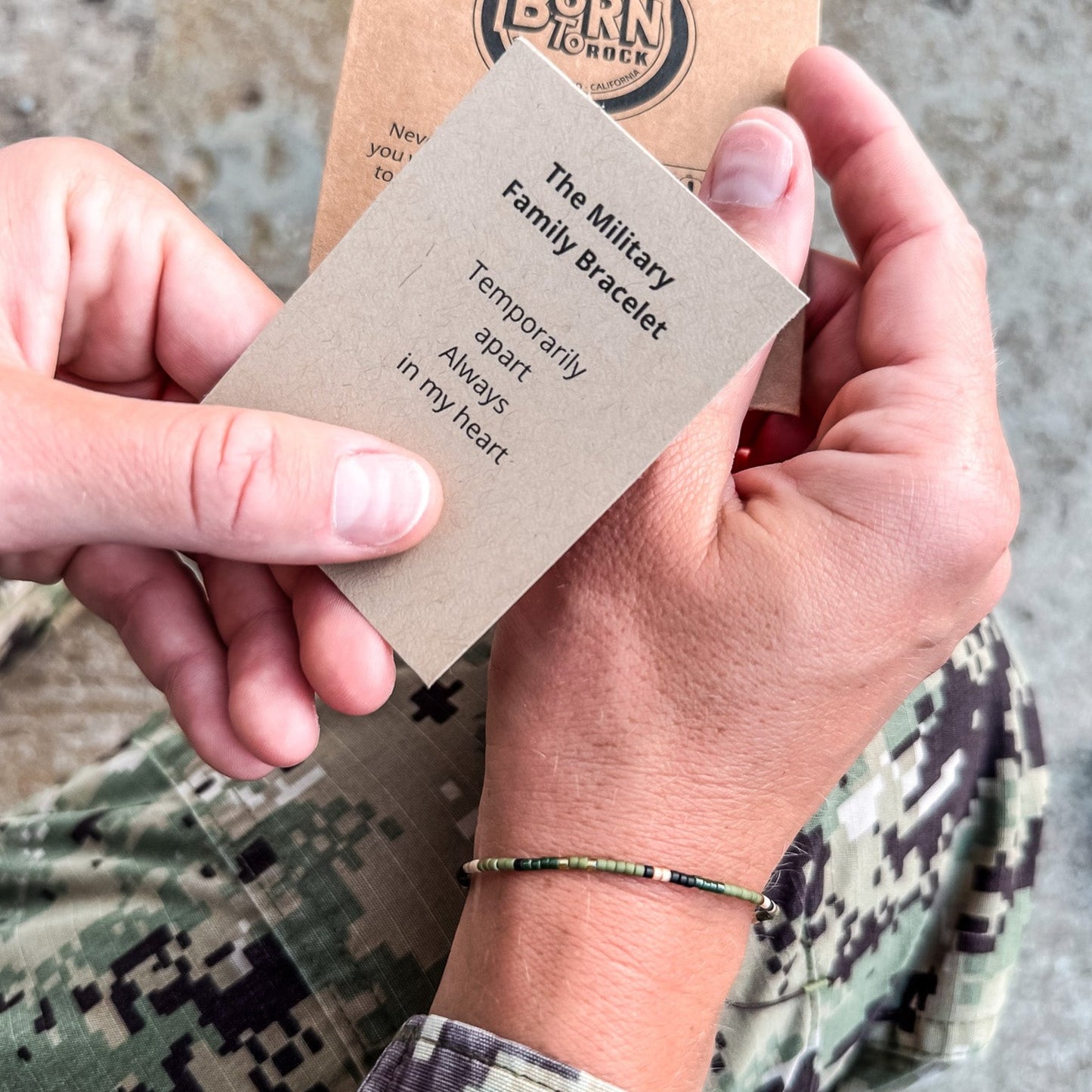 Military Adjustable Beaded Bracelet