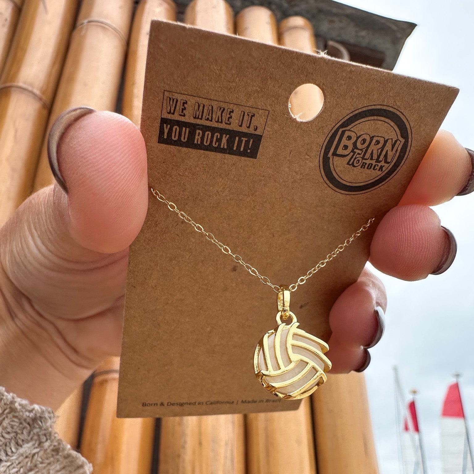 Volleyball Charm Necklace – beach volleyball jewelry gift for players, fans, athletes, and coaches