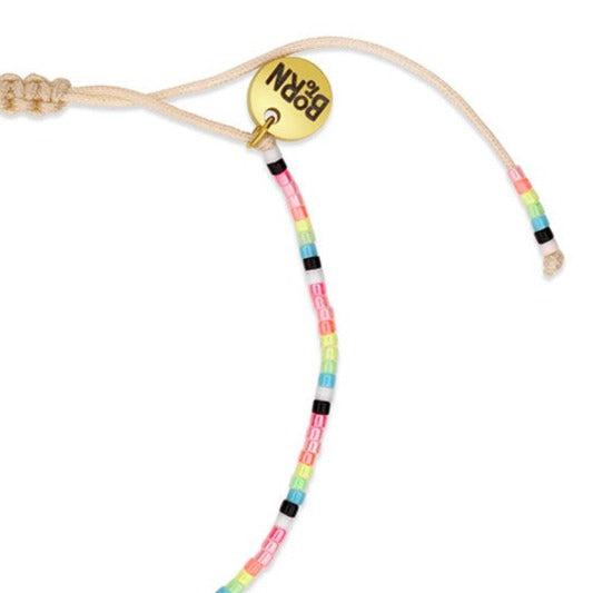Neon Adjustable Beaded Bracelet