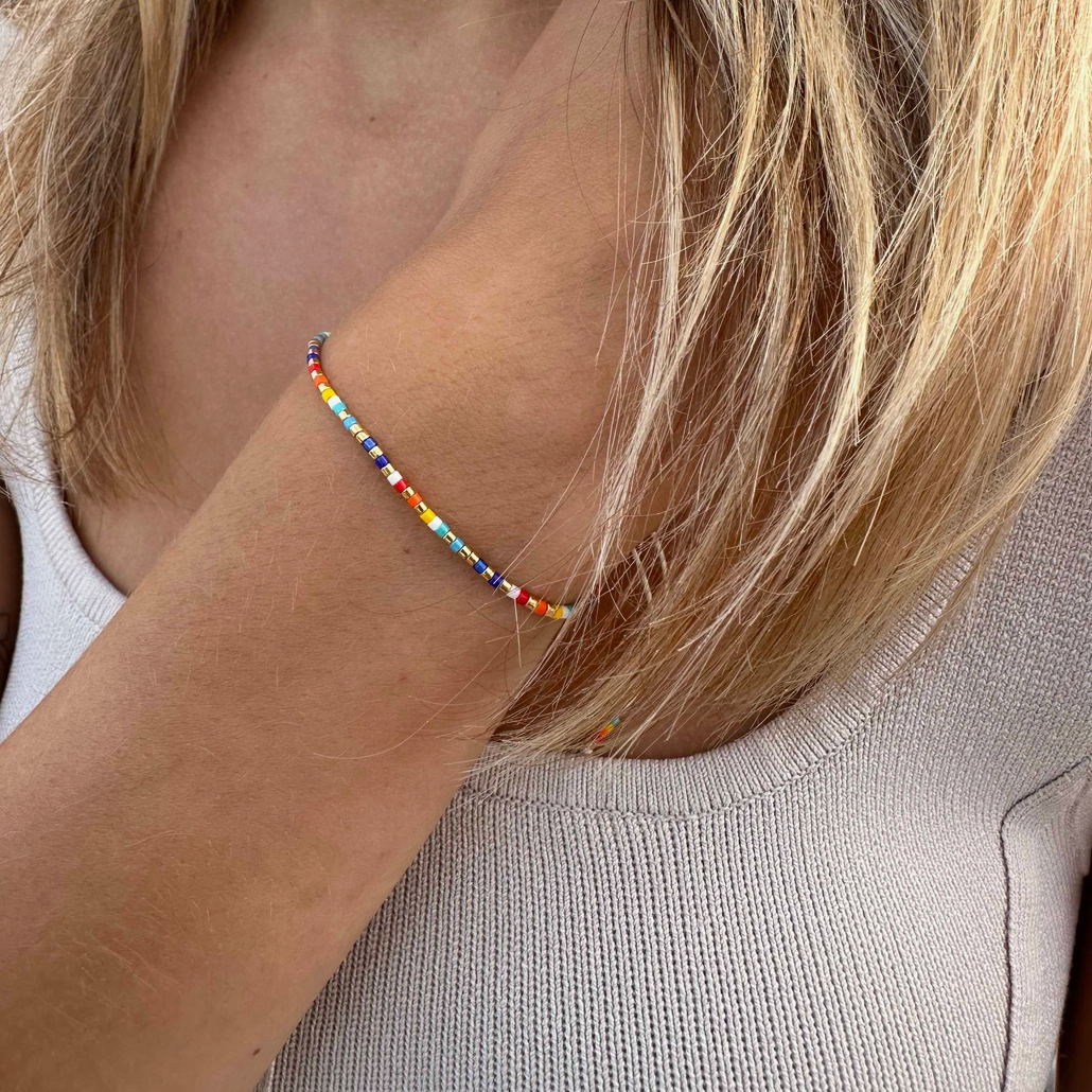Coral Reef Adjustable Beaded Bracelet
