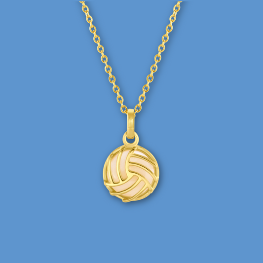 Volleyball Charm Necklace – beach volleyball jewelry gift for players, fans, athletes, and coaches