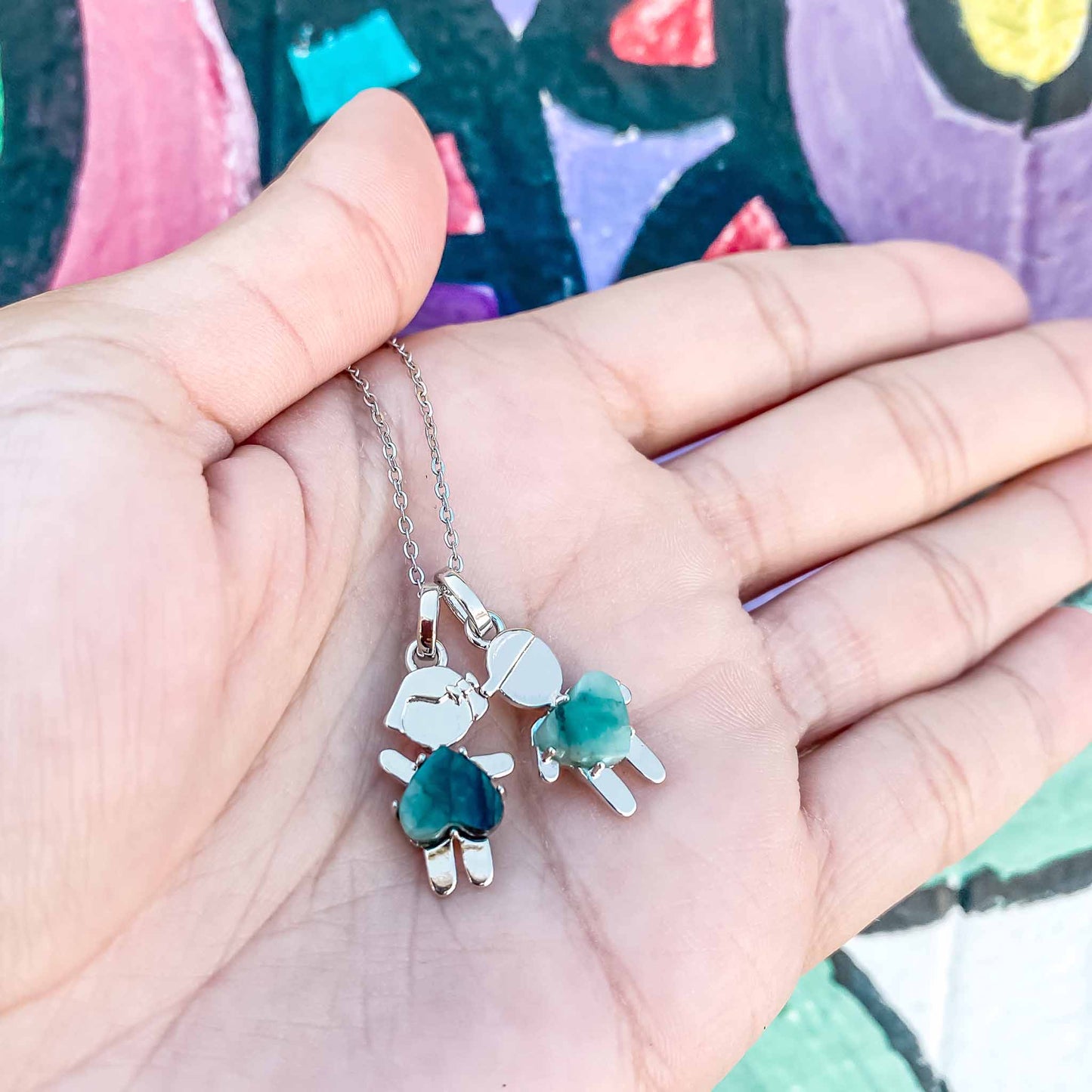 One-of-a-kind birthstone jewelry collection. This unique & meaningful birthstone charm necklace is the perfect gift for yourself, Mother's Day, Valentine's Day, baby shower, Christmas & birthdays. A personalized gift idea for every mom, mom-to-be, grandma, bride, bridesmaid, daughter, wife, mother-in-law & loved one.