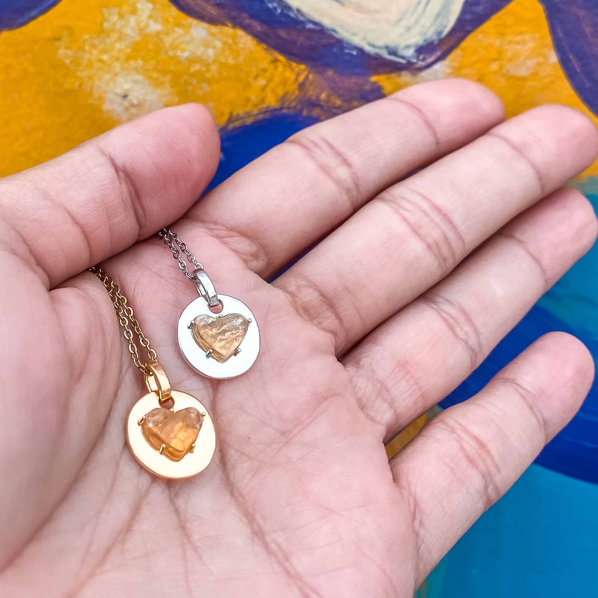 Citrine is November's birthstone and the gem for the 13th wedding anniversary. This unique charm necklace is the perfect gift for yourself, Mother's Day, Valentine's Day, graduation, Christmas and birthdays. A personalized gift idea for every mom, grandma, bride, bridesmaid, daughter, wife, mother-in-law & loved one.