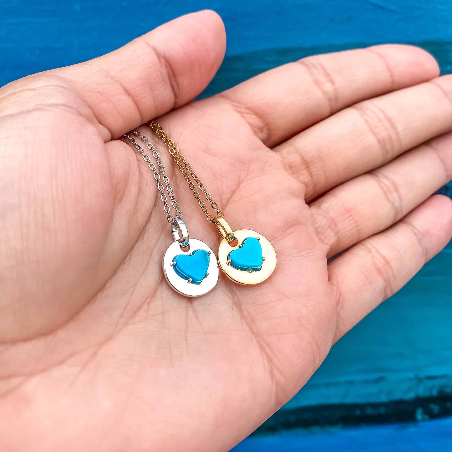 Turquoise is December's birthstone and the gem for the 11th wedding anniversary. This unique charm necklace is the perfect gift for yourself, Mother's Day, Valentine's Day, graduation, Christmas and birthdays. A personalized gift idea for every mom, grandma, bride, bridesmaid, daughter, wife, mother-in-law & loved one.