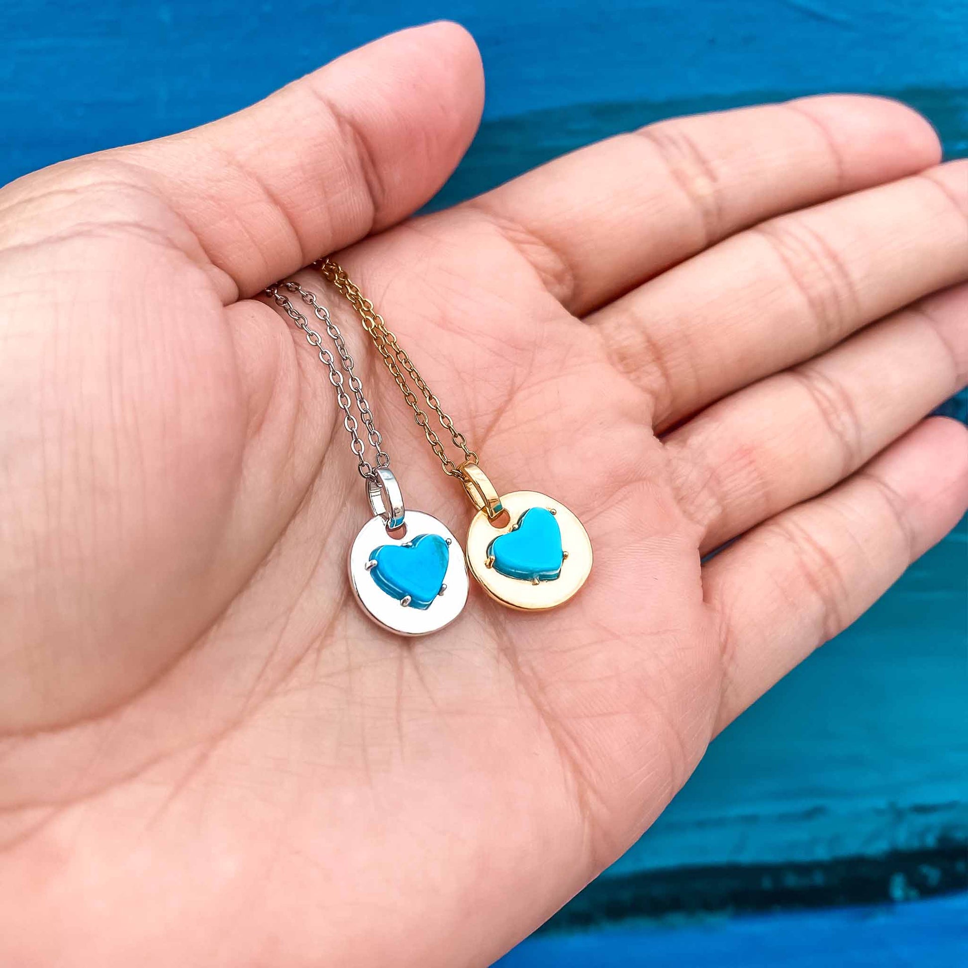 Turquoise is December's birthstone and the gem for the 11th wedding anniversary. This unique charm necklace is the perfect gift for yourself, Mother's Day, Valentine's Day, graduation, Christmas and birthdays. A personalized gift idea for every mom, grandma, bride, bridesmaid, daughter, wife, mother-in-law & loved one.