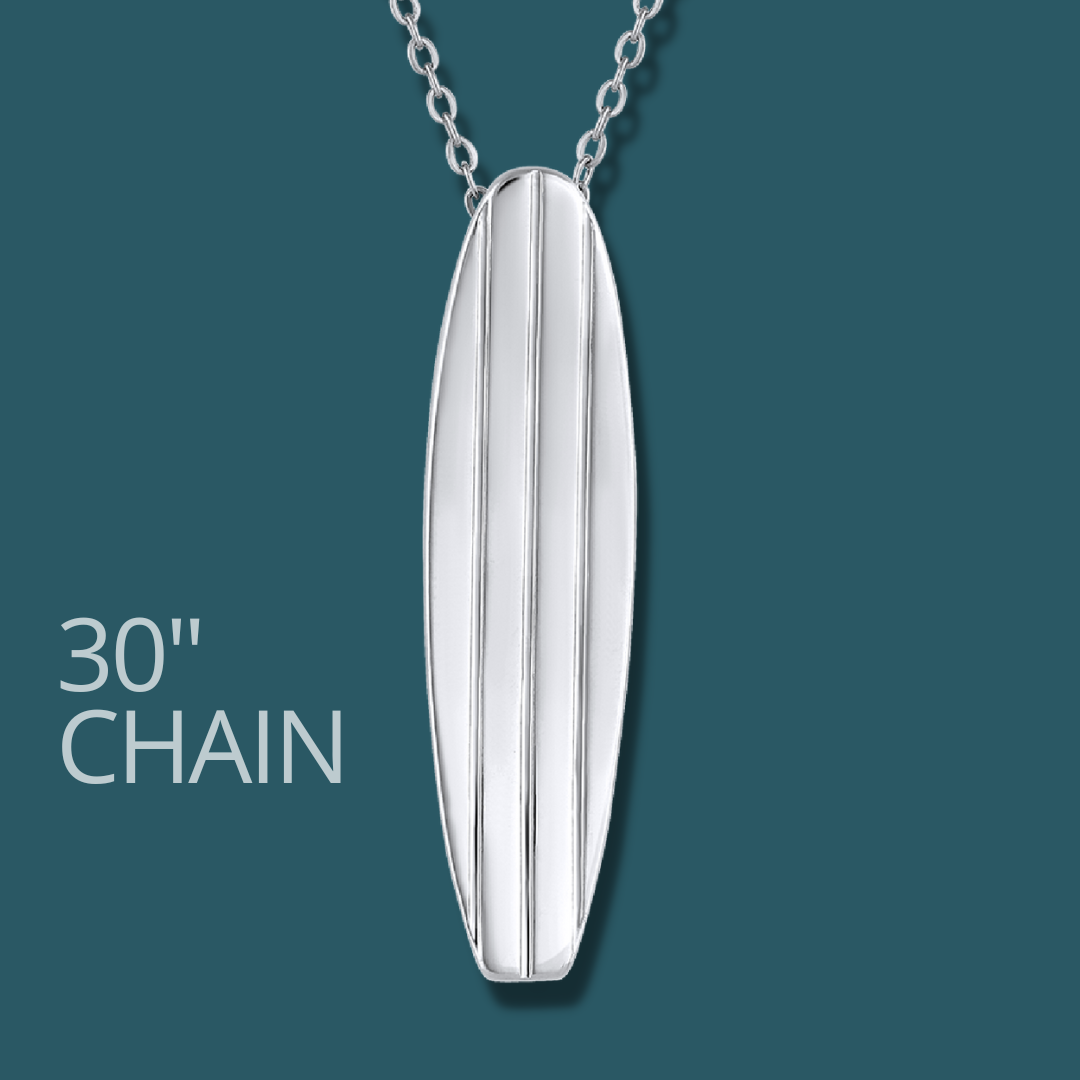 Surf Board Necklace / Silver 925 / Surf and Sup Lovers / Colored Resin / Ajustable Synthetic Cord Surf Board Necklace / Silver 925 / Surf and Sup Lovers / Colored Resin / Ajustable Synthetic Cord