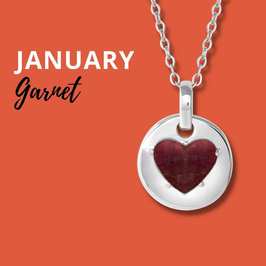 Garnet is January's birthstone and the gem for the 2nd wedding anniversary. This unique charm necklace is the perfect gift for yourself, Mother's Day, Valentine's Day, graduation, Christmas and birthdays. A personalized gift idea for every mom, grandma, bride, bridesmaid, daughter, wife, mother-in-law & loved one.