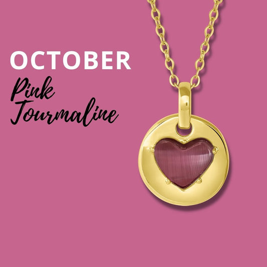 Tourmaline is October's birthstone and the gem for the 8th wedding anniversary. This unique charm necklace is the perfect gift for yourself, Mother's Day, Valentine's Day, graduation, Christmas and birthdays. A personalized gift idea for every mom, grandma, bride, bridesmaid, daughter, wife, mother-in-law & loved one.