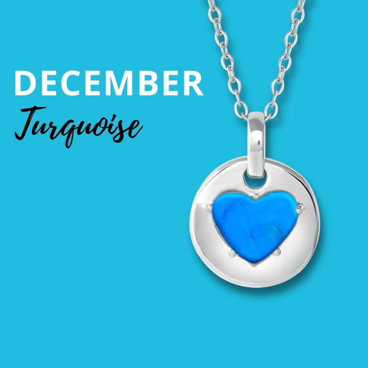 Turquoise is December's birthstone and the gem for the 11th wedding anniversary. This unique charm necklace is the perfect gift for yourself, Mother's Day, Valentine's Day, graduation, Christmas and birthdays. A personalized gift idea for every mom, grandma, bride, bridesmaid, daughter, wife, mother-in-law & loved one.