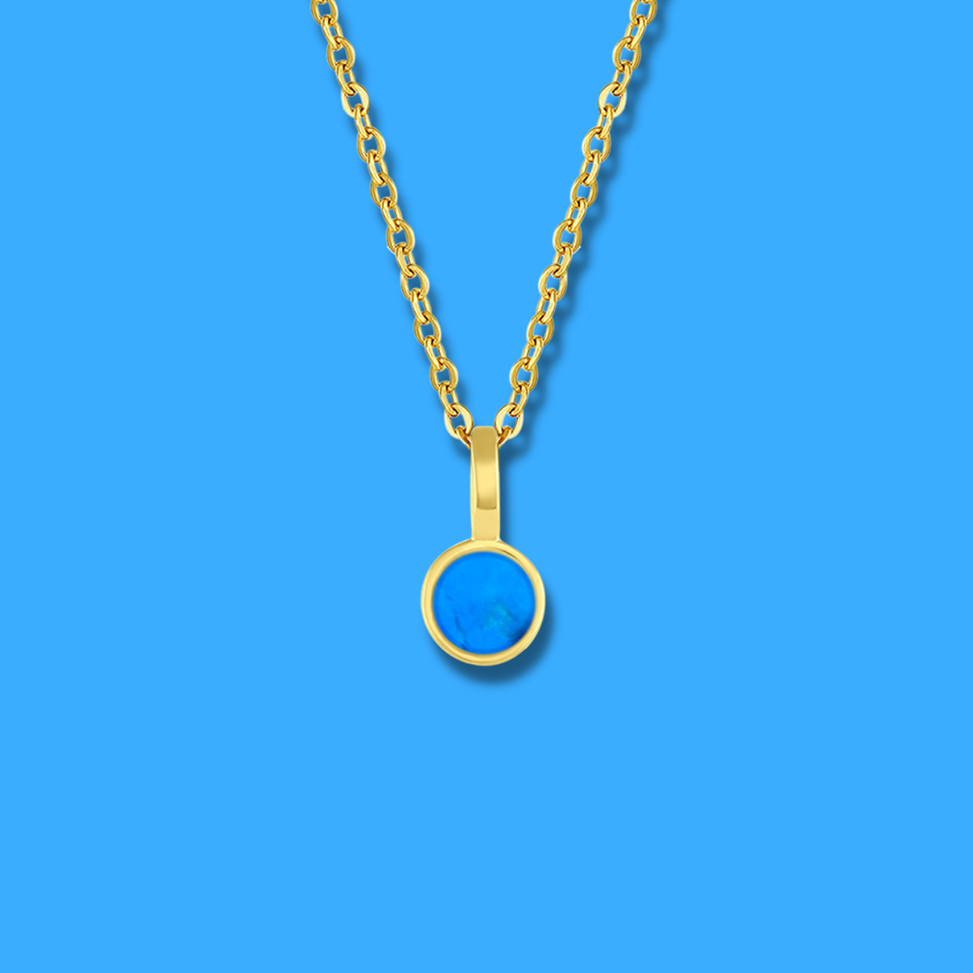 Circle Round Pendant Charm Necklace Chain