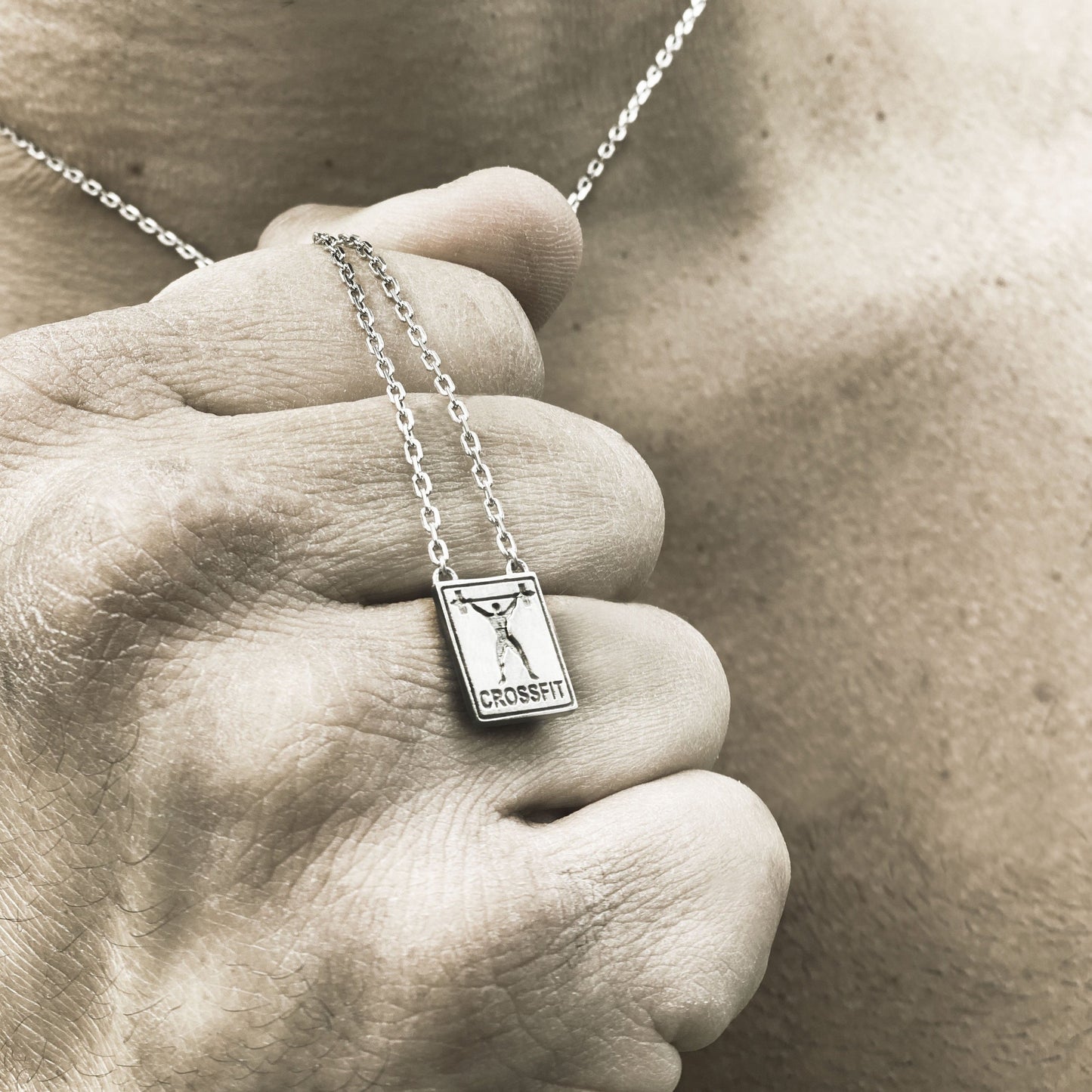 Crossfit Silver Necklace