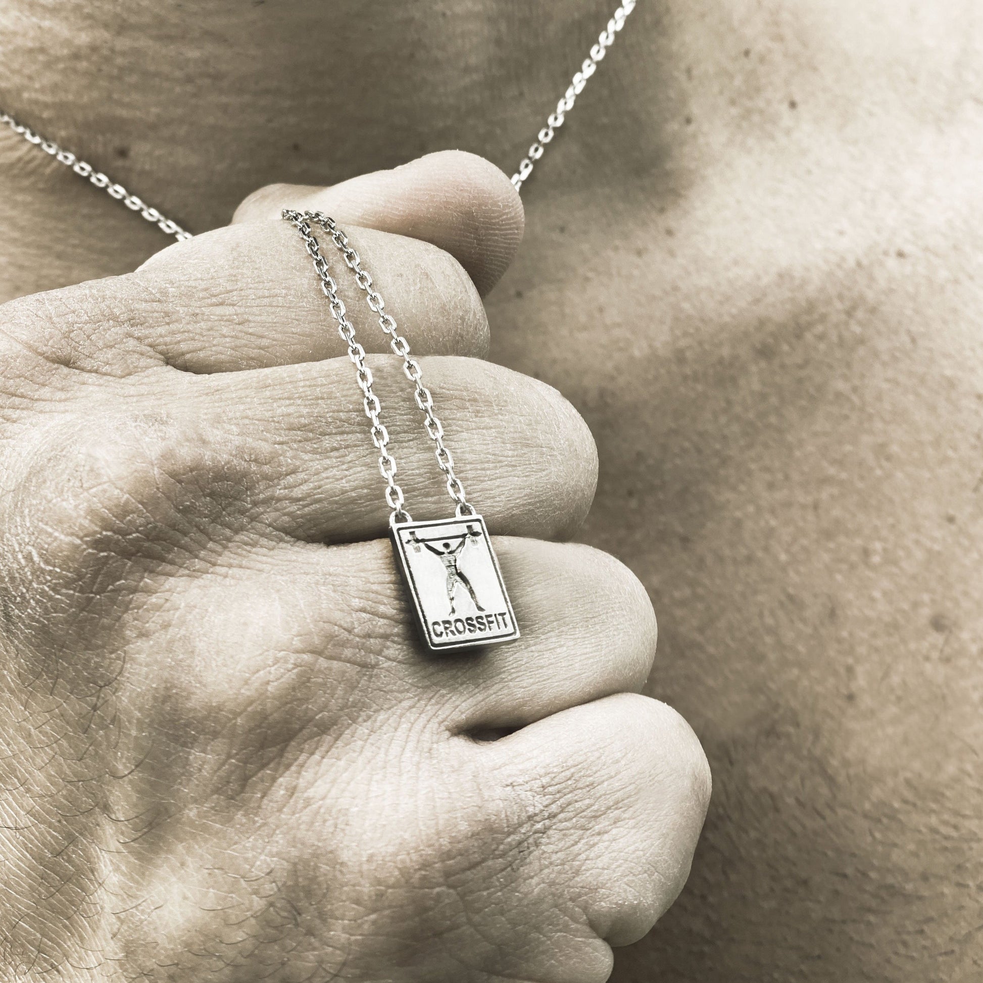 Crossfit Silver Necklace