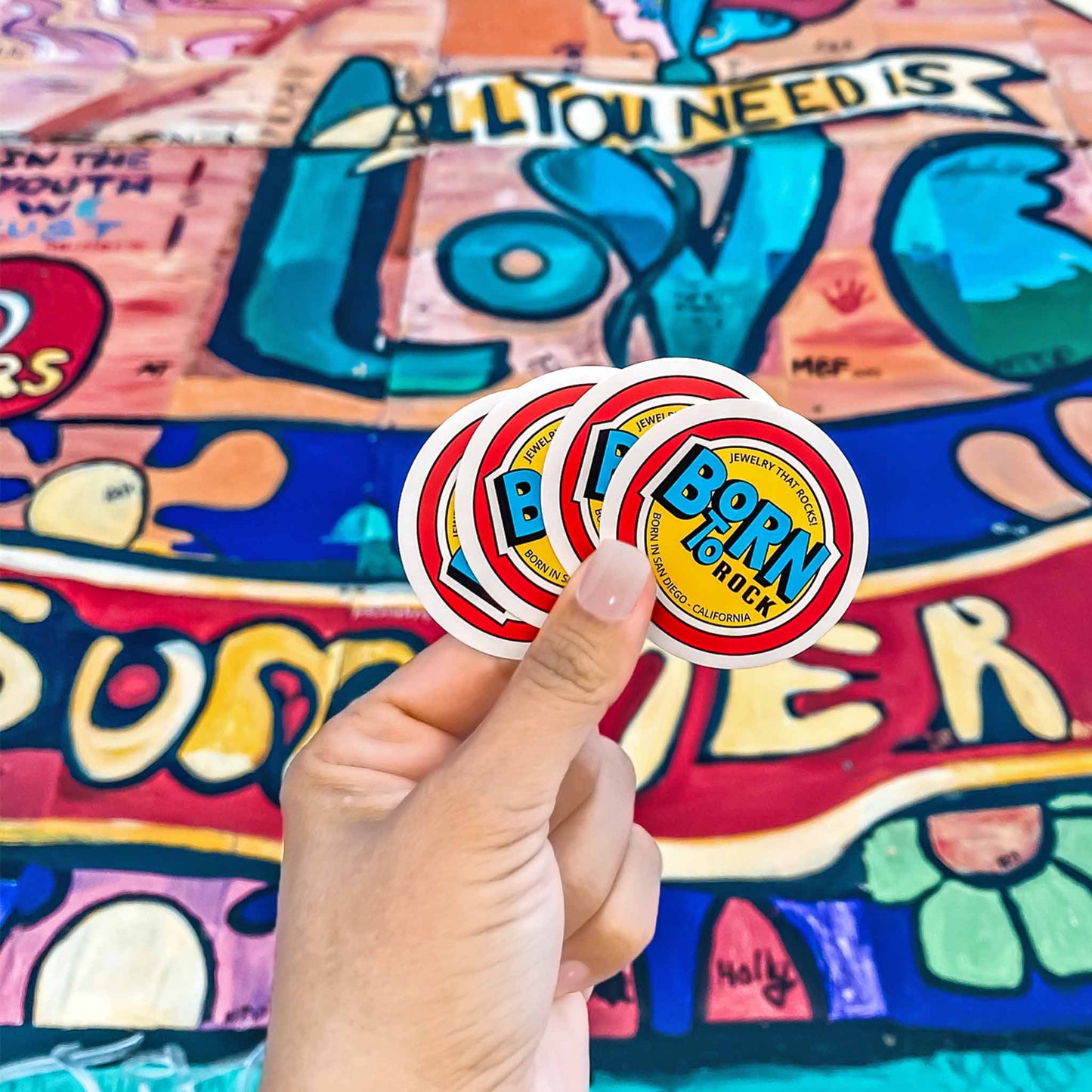 Born to Rock 2" round sticker