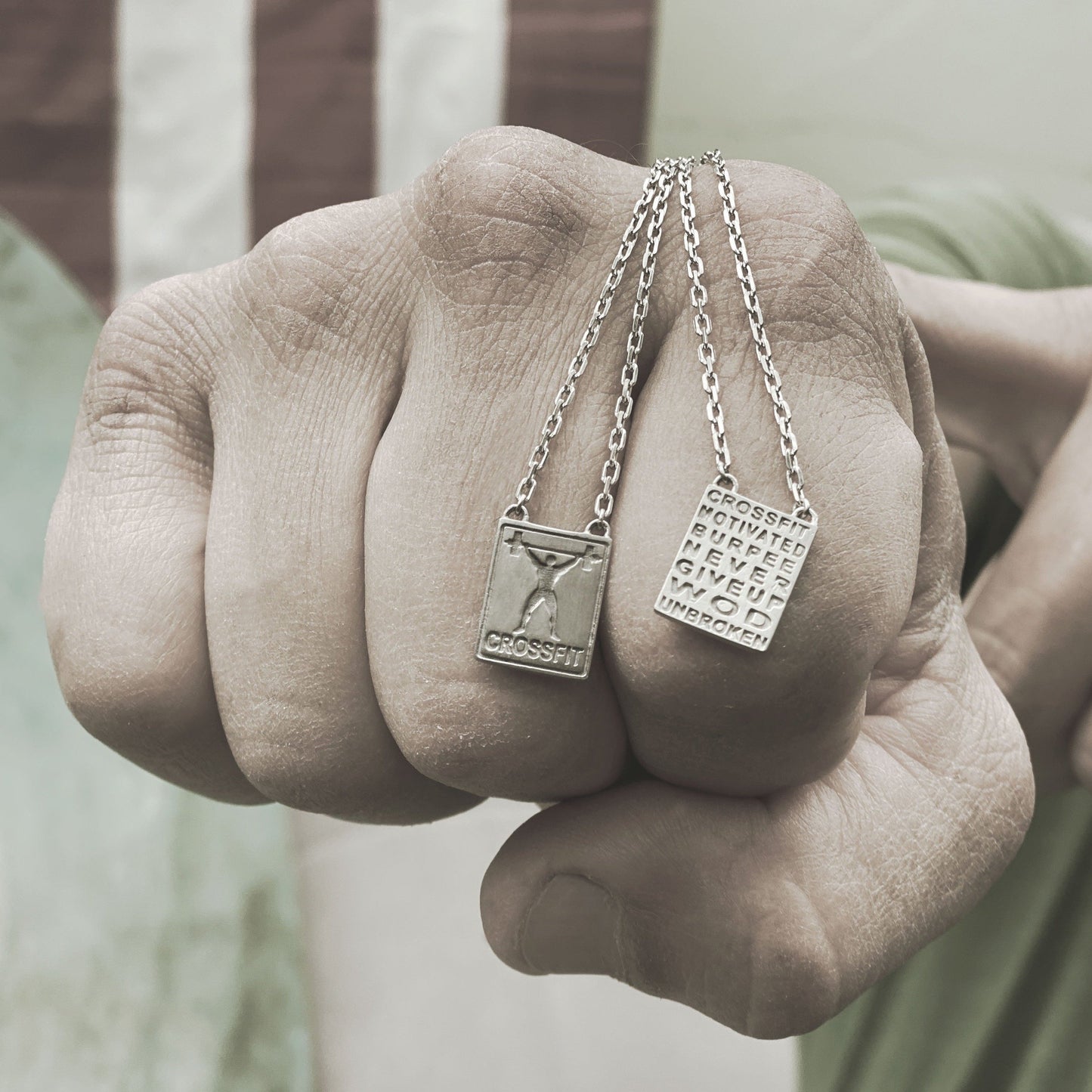 Crossfit Silver Necklace