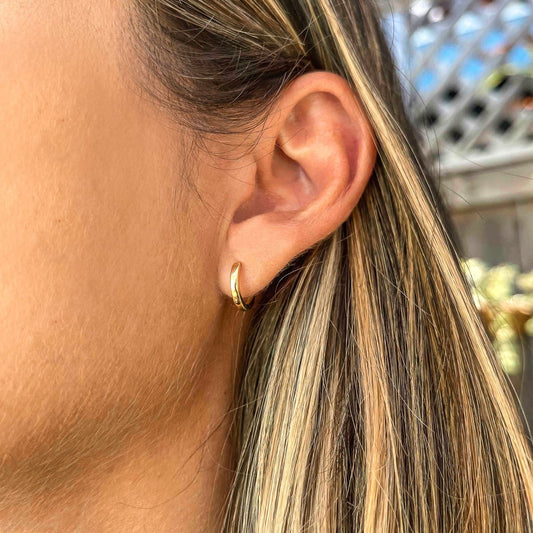 Gold Classic Hoops - 12mm