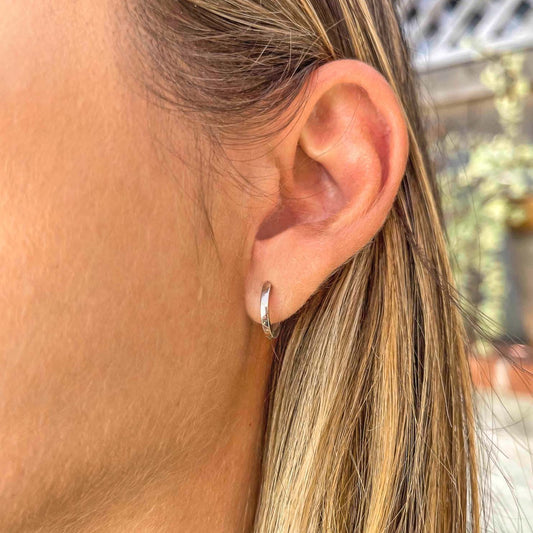 Silver Classic Hoops - 12mm
