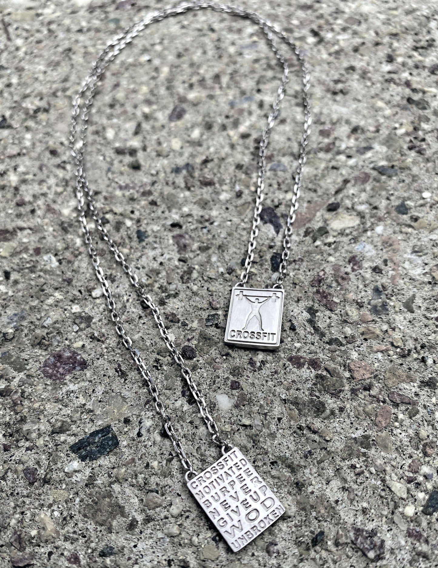 Crossfit Silver Necklace