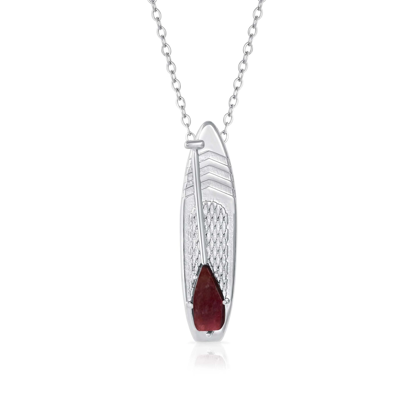 Looking for places to buy or rent a paddle board? This stand up paddle board pendant will be the best and highest performance SUP you'll ever find. Take your paddle board with you, even when you're not surfing, racing or touring. Shop January's birthstone SUP jewelry online or at a surf shop near you.