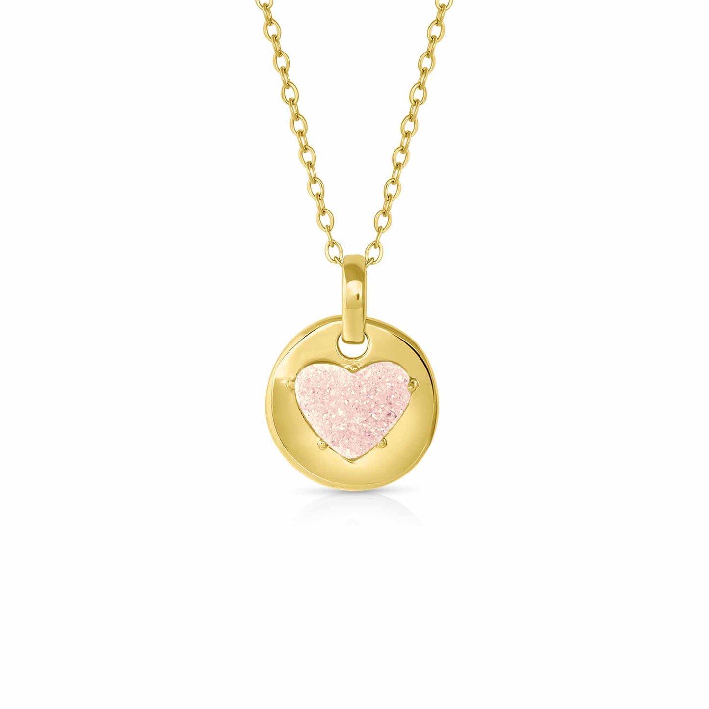 APRIL Birthstone yellow Gold Jane medallion Necklace in Quartz Crystal-Born to Rock Jewelry - Diamond is April's birthstone and the gem for the 10th & 60th wedding anniversaries. This unique charm makes a great gift for yourself, Mother's Day, Valentine's Day, graduation, Christmas and birthdays. A personalized gift idea for every mom, grandma, bride, bridesmaid, daughter, wife, mother-in-law & loved one.