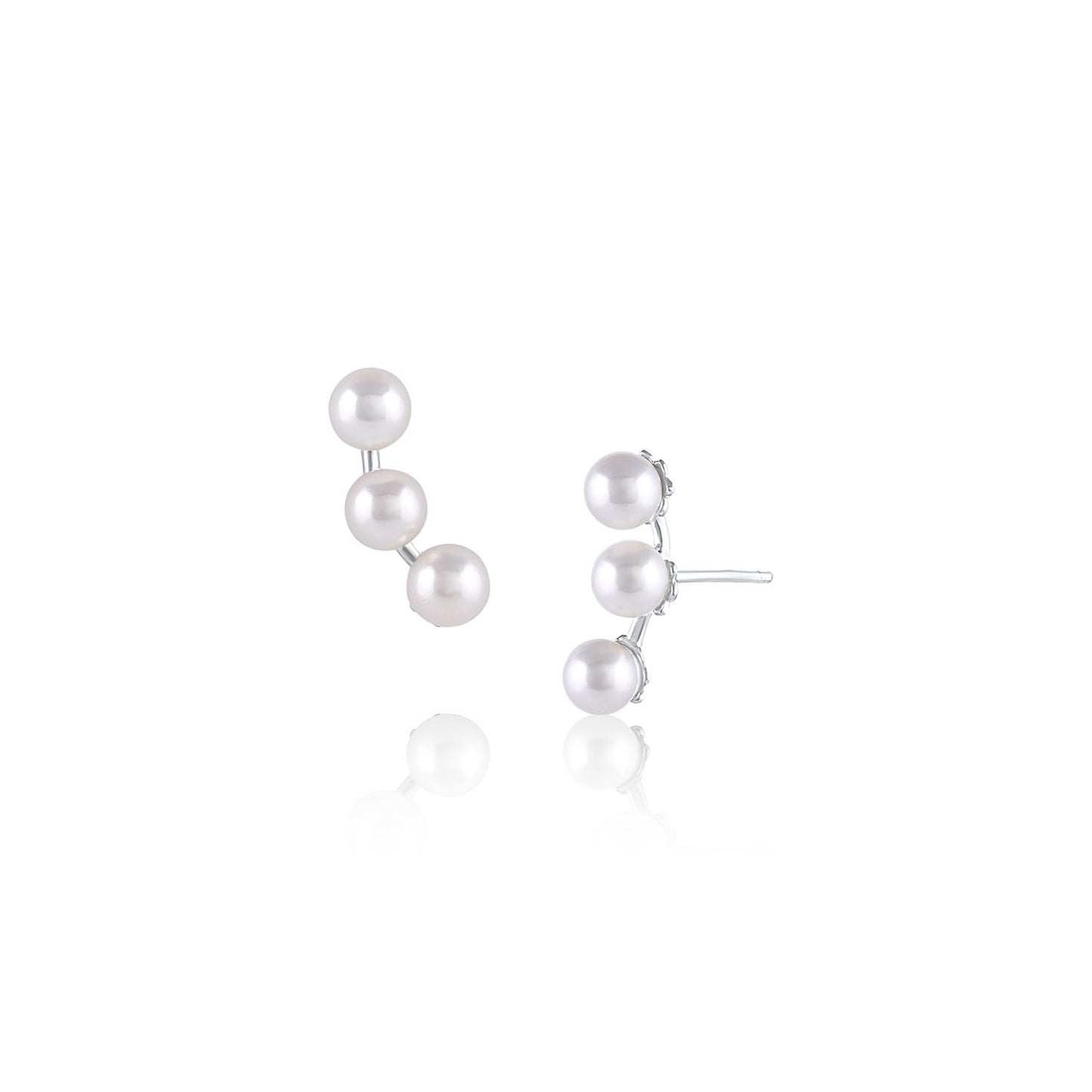 Silver Pearl Climber Studs