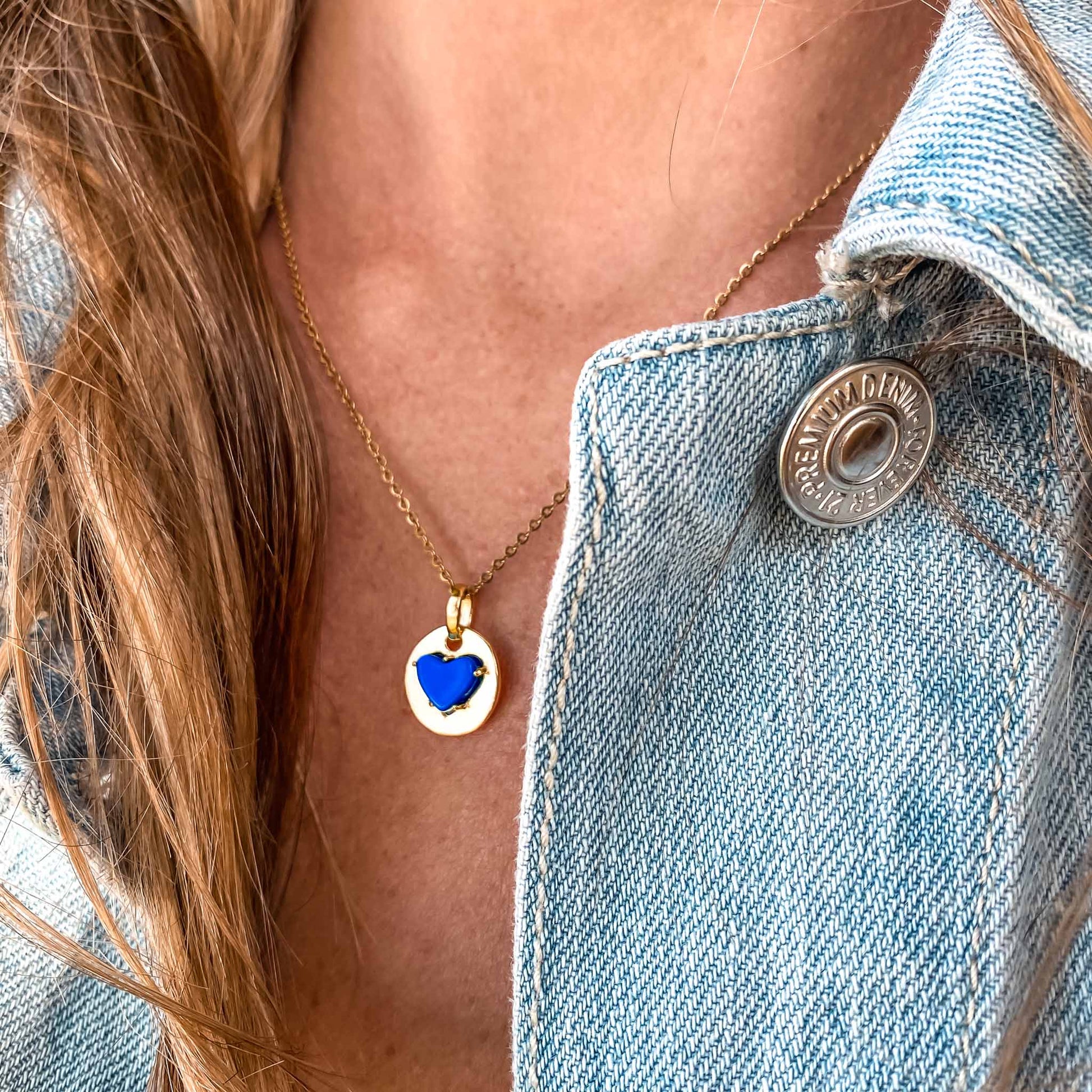 Sapphire is September's birthstone and the gem for the 5th & 45th wedding anniversaries. This charm necklace is the perfect gift for yourself, Mother's Day, Valentine's Day, graduation, Christmas and birthdays. A personalized gift for every mom, grandma, bride, bridesmaid, daughter, wife, mother-in-law & loved one.