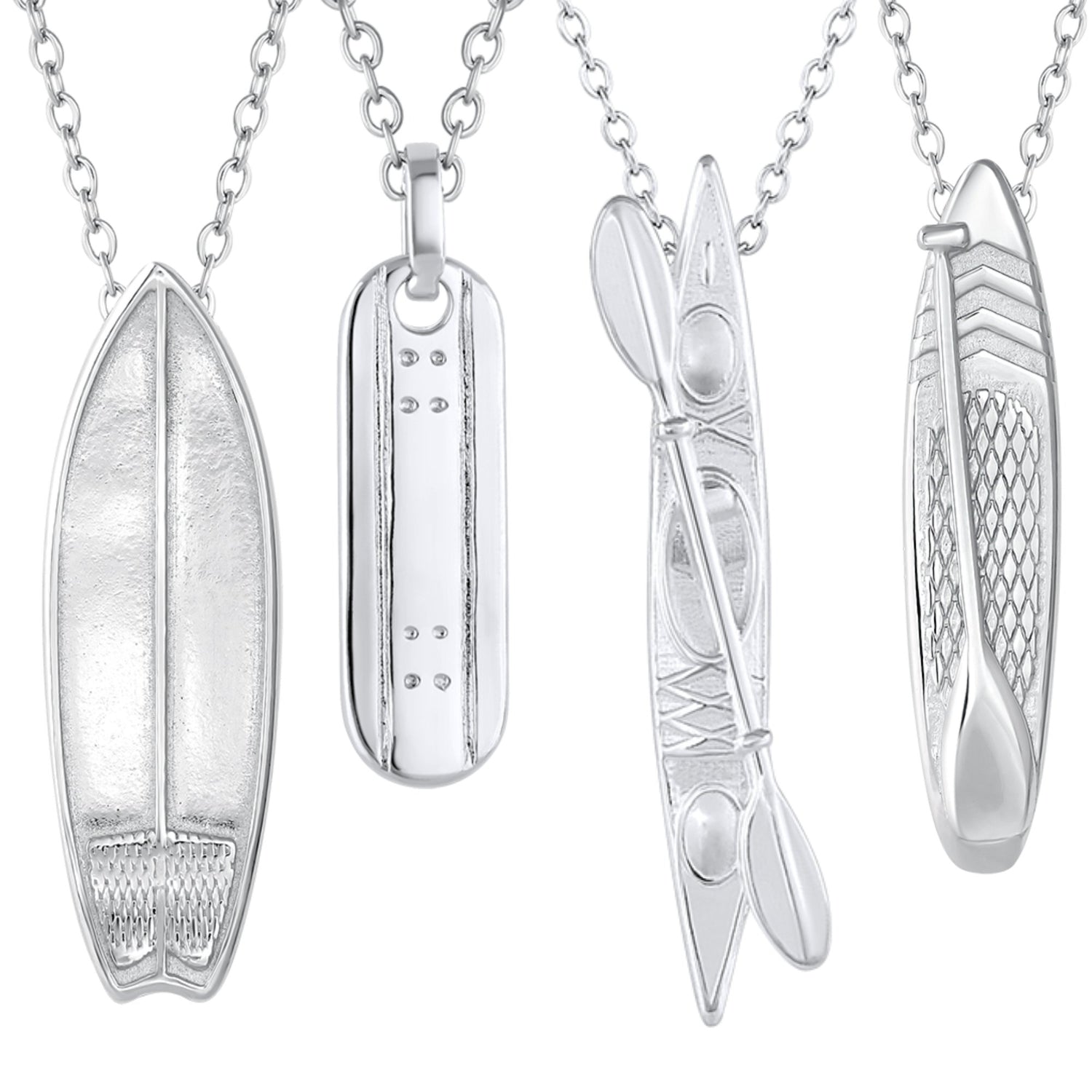 Surfboard, Skaetboard, Kayak and Paddleboard Necklaces