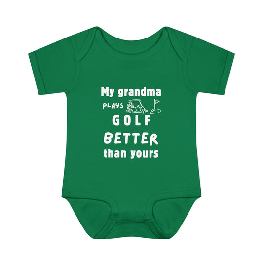 My Grandma Plays Golf Better Than Yours – Baby Bodysuit