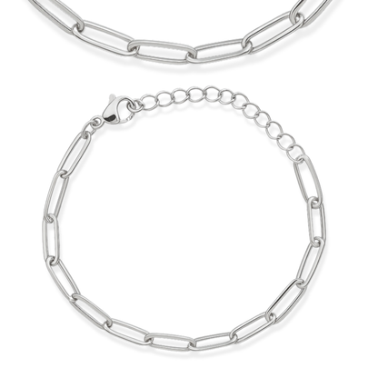 Paperclip Bracelet - White