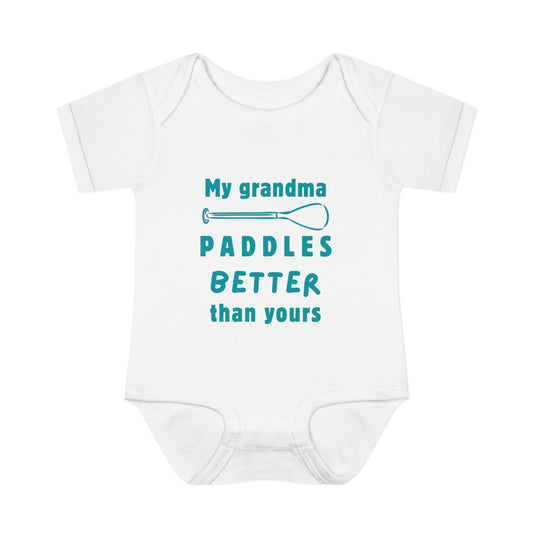 My Grandma Paddles Better Than Yours – Baby Bodysuit (White)