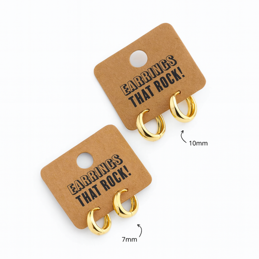 Gold Essential Huggies - 10mm