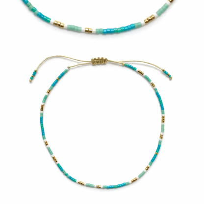 Saltwater Adjustable Beaded Anklet